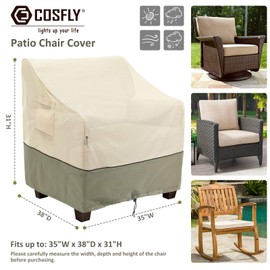 COSFLY Outdoor Furniture Patio Chair Covers Waterproof Clearance, Lounge Deep Seat Cover, Lawn Furnitures Covers Fits up to 35W x 38D x 31H inches(2 Pack)