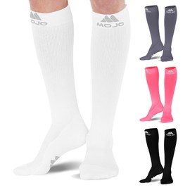 Mojo Premium Compression Socks - Boost Performance & Recovery with 20-30 mmHg Coolmax Support - Medical Quality Socks for Men & Women - Improve Circulation & Reduce Swelling - 1 Pair