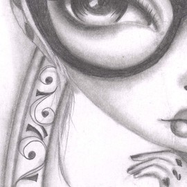 The Life of a Pin Up by Dottie Gleason Rockabilly Girl Unstretched Canvas Art