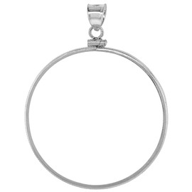 Sterling Silver pendants SILVER EAGLE Bezel 40.7 mm Screw Top Coin Edge One oz Coin NOT Included