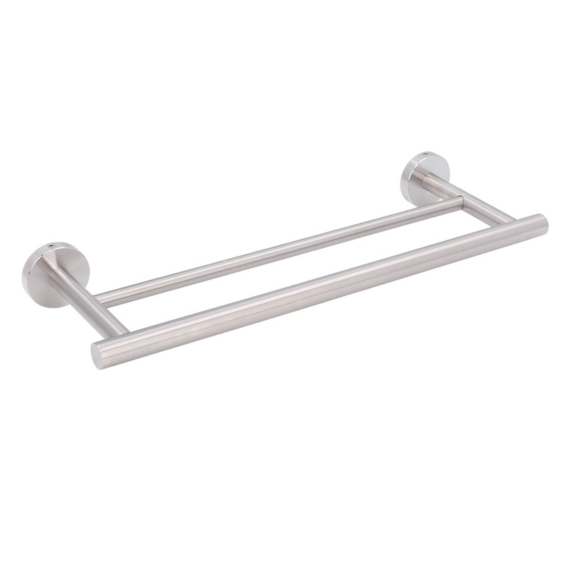 Double Bath Towel Bar Modern Style Stainless Steel Towel Holder