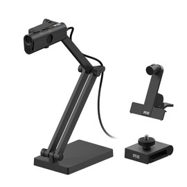 IPEVO P2V Ultra 4K/13MP Object Camera with Full Package, 1cm Super Macro Focus, Handheld, Doc Cam, Built-in Mic with AI Noise Reduction, for Close-up Demo, Teaching, Presentation & Online Meeting