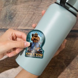 Die Cut Sticker Montana, Smokey Bear, Only You Can Prevent Wildfires, Vinyl Sticker, (Waterproof Decal for Cars, Water Bottles, Laptops, Coolers), Large