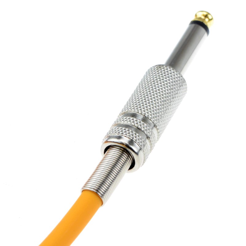 Professional 6.35 mm Loss Noise Guitar Cable Metal Connectors Orange