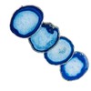Nature's Decorations - Premium Blue Agate Coasters with Gold Edge