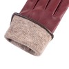 alqqas Winter Fashion Leather Gloves for Women, Warm Cashmere Lining