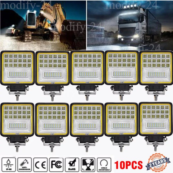 MOD 10pcs 48W LED Work Light Truck OffRoad Tractor Spot