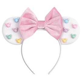 bianbaistar Colorful Candy-Inspired Mouse Ears Headband with Sparkling Glitter – Perfect for Fun Parties, Themed Events, and Holiday Celebrations