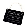 Slate Sign with German Text "Vorsicht! Freilaufende Schafe" [German Language]