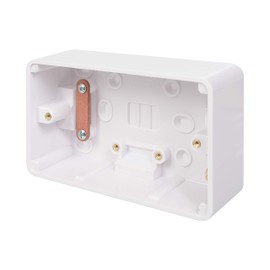 Schneider Electric Lisse 40mm White Plastic Double Surface Cutter Non Waterproof