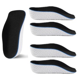2 Pairs Orthopedic High Pads 1.0,Height Increase Insoles, Orthopedic high Pads for Men Women,Soft Arch Support Insoles for Flat Feet (Black, 0.98in/2.5cm)