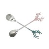 Pinenjoy 2Pcs Espresso Stirring Spoon 18/10(304) Stainless Steel Reindeer Antler