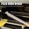 Pizza Oven Brush with Scraper Detachable Wooden Handle Coconut Fiber
