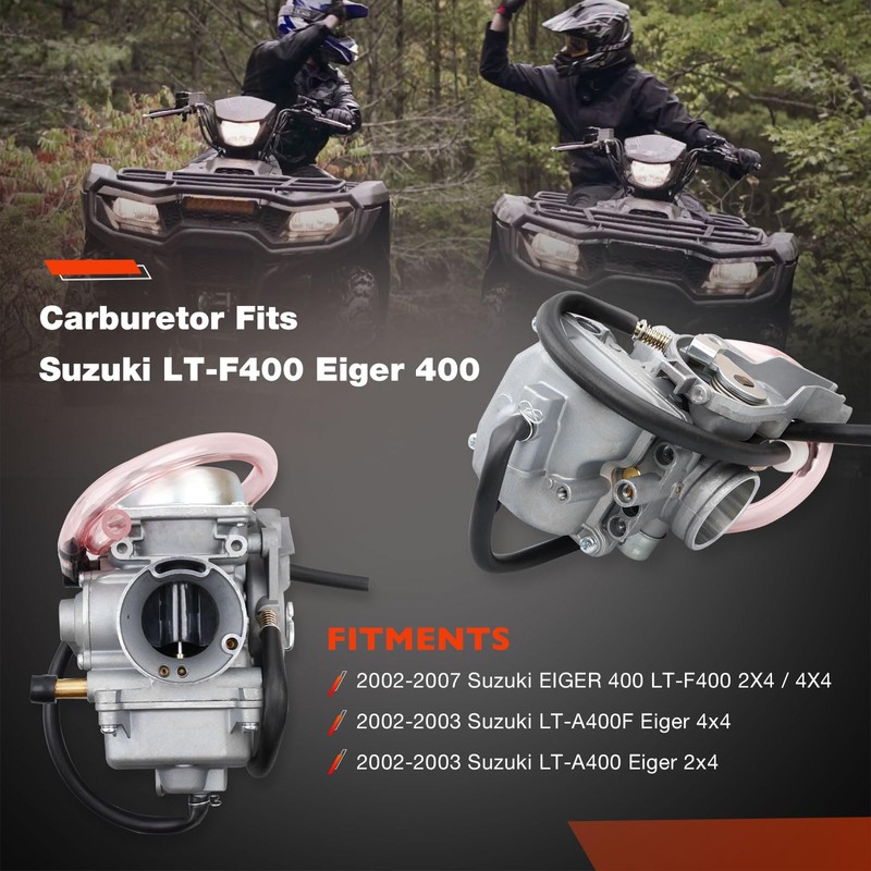 LTF400 Carburetor Replacement Compatible with 2002-2007 Suzuki LT-F400 Eiger 400