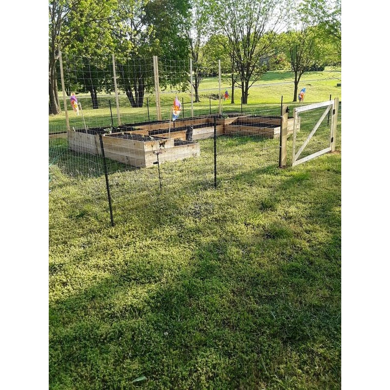 Metal Fence Post Green 3 Feet, Pack of 5, for