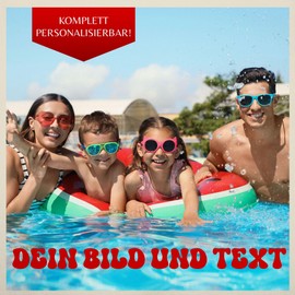 Geschenk mit Namen personalisiert by Shirtracer - Apron - Picture Text Adult - Own Photo, 08 natural white