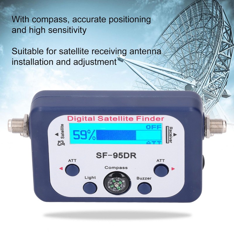 Digital Satellite Signal Finder 950‑2150MHz LCD Display Backlit Portable Satellite