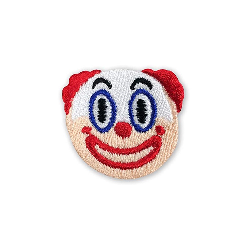 Clown Face, Emoticon, Embroidered Iron on Patch