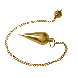 Péndulo de cono largo, péndulo de metal de latón, péndulo de sanación, péndulo de adivinación, péndulo de meditación, péndulo de reiki metafísico.