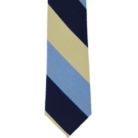 tiemart Regent Morris Neckwear Wool/Silk Necktie, 3" Width (Blue Senator Stripe)