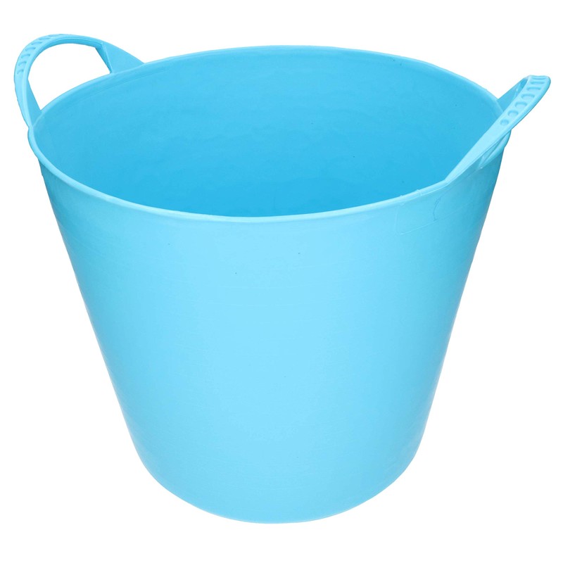 KOTARBAU® Elastic Rubber Trough 26L Turquoise Fluo with Carry Handles
