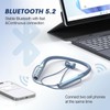 Neckband Bluetooth Headphones Wireless Earbuds with Microphone Flashlight Around the