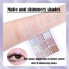Glitter Shimmer Eyeshadow Palette for Women, Pink Snow White Long