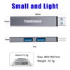 USB to USB Adapter,USB A to USB A, 3-Port USB