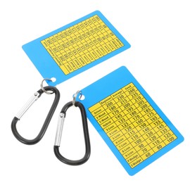 WOONEKY 2pcs Lightweight Golf Scorecard Range Cards with Buckle Multi-Function Golf Accessories for Men Distance Measuring Chart for Golfing
