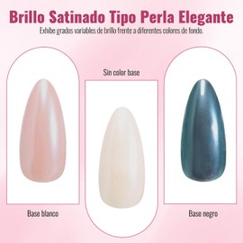 CHERIMOYA Polvo para Uñas Efecto Metálico Luz de Luna con Aplicador