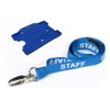 Customcard ltd® Blue Staff Lanyard Metal Clip with Blue ID
