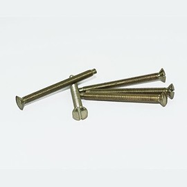 38MM BRASS RAISED HEAD FIXING SCREWS (PACK OF 10)