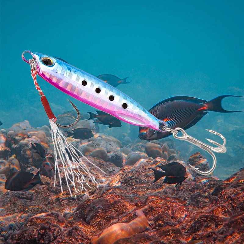Jigs Fishing Lure Bass Cyprinid Sinking Spoon Metal Micro Jigging