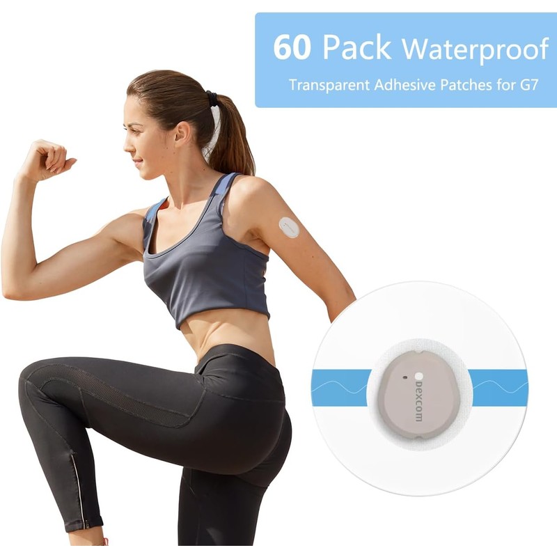 G7＆Stelo Over Patches Waterproof – 60 Pack Transparent G7 Adhesive