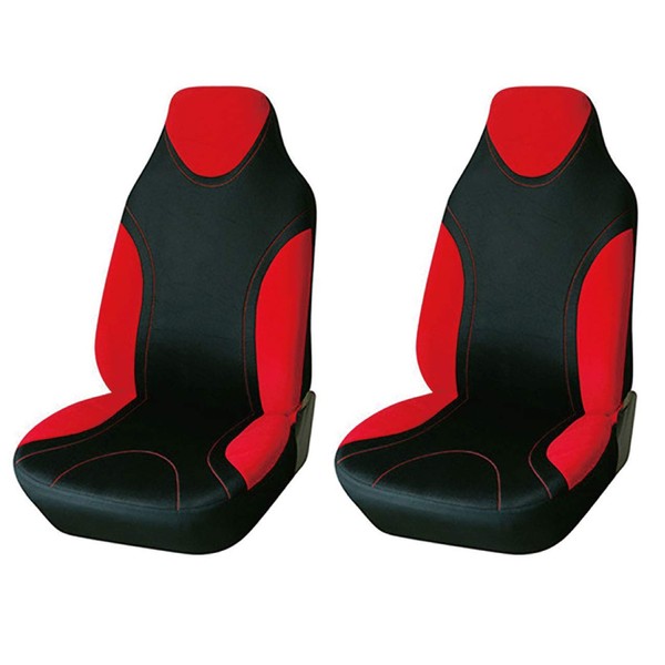 DAIVARNING Car Seat Covers Bucket Seats Front 2 Pcs Mini Car Regular Car Seat Cover (Red)