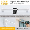 NICETOWN 2 Pack White Magnetic Curtain Rods for Metal Doors