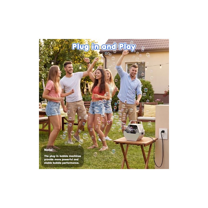 Theefun Bubble Machine: 750ML Metal Automatic Bubble Maker, Portable Professional