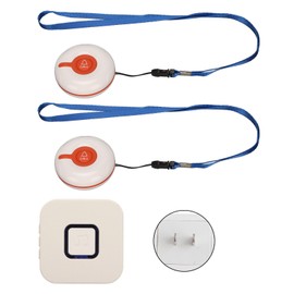 Elderly Monitoring Call Button 4 Gear Volume Adjustment Wireless ABS Caregiver Pager 100‑240V US Plug