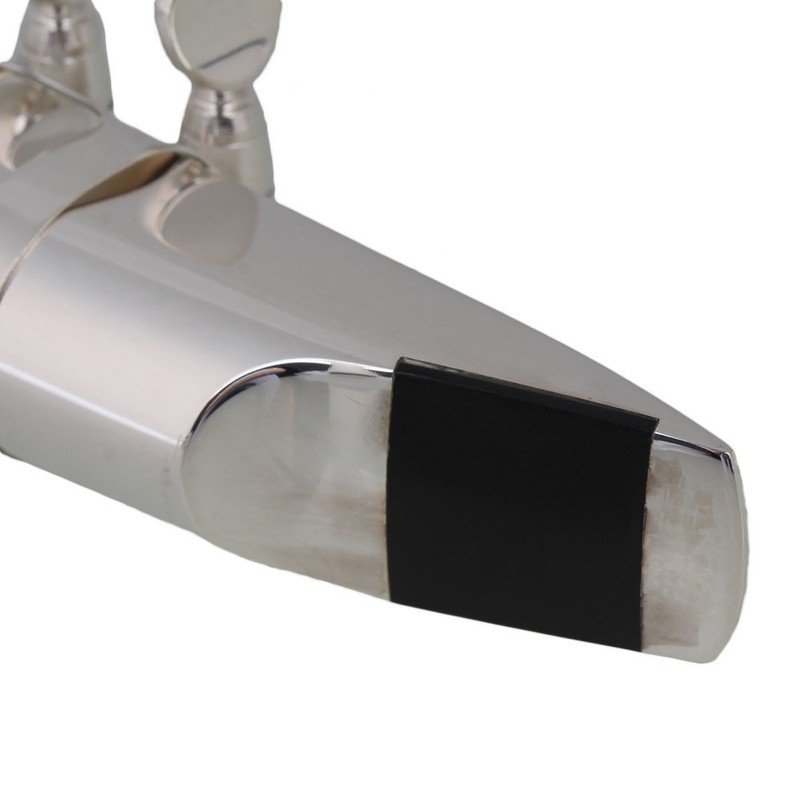 Yibuy Silver #7 Alto Sax Mouthpiece with Cap Ligature E