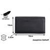 Josephine Osthoff Women's Leather Long Wallet with Clip Closure, Small