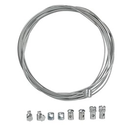 ​FortuneGlobe Universal Gas Cable Kit 2.5m Diameter 1.2mm with Nipple - for Carburettor and Throttle Grip of 50cc Scooters and Mopeds (AM6/GY6 Engine)