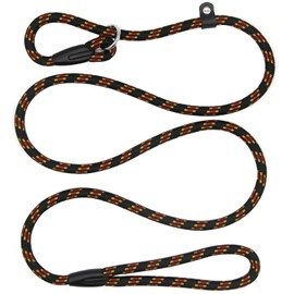 COITEK Dog Slip Rope Leash, Rope Lead for Pet, Adjustable Pet Leash Strong Dogs Training Leash Climbing Dog Rope Leash, 5 FT Nylon Leash for Dog Training Leash Small and Medium Dog Leash (Black)