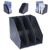 FRETONBA Foldable Magazine File A4, File Magazine Holder with 3