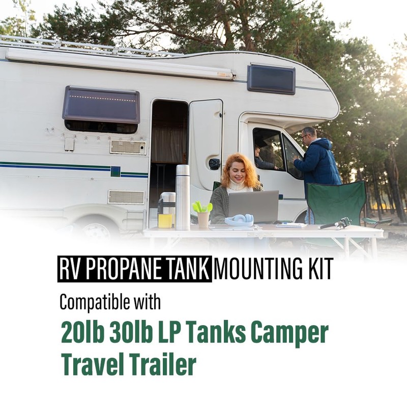 GRAND ORANGE Propane Tank Mounting Kit Fit for RV 20lb