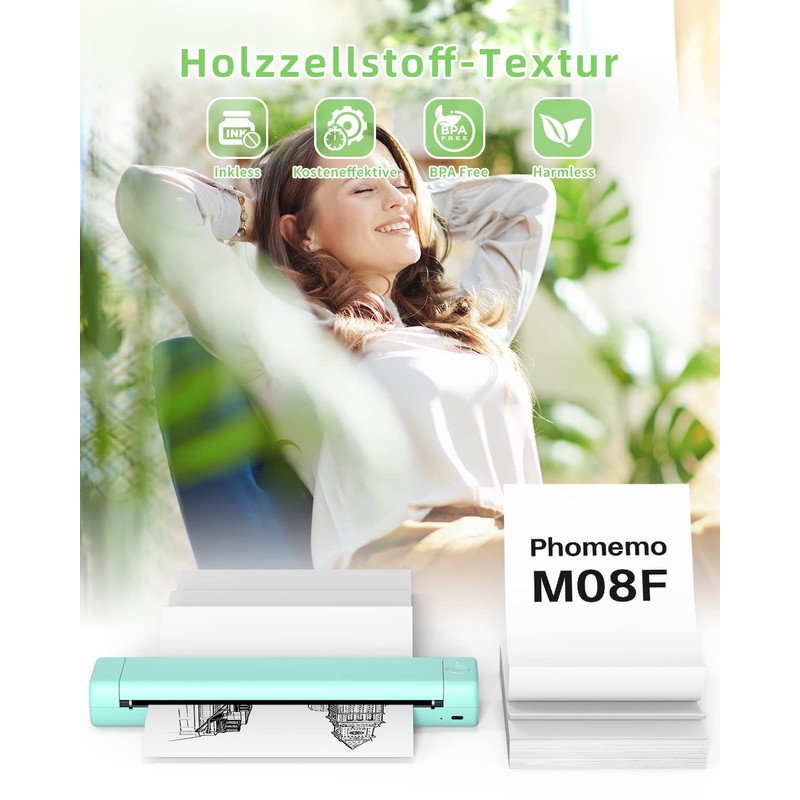 Phomemo M08F A4 Folding Thermal Paper Compatible with Phomemo M08F