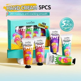 Ice Cream Hand Cream Set, 5-Pack Moisturising Perfumed Lotion, Nourishing and Anti-Cracking Formula