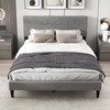 Giantex Upholstered Full Size Bed Frame, Modern Platform Bed with