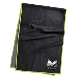 Mission 109002 HydroActive Max Techknit Cooling Towel, Heat Stroke Prevention, Large, Black x Green