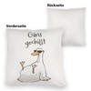 Gilbert the Goose Cuddly Cushion with Saying Gans Gechillt Funny