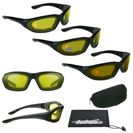 Bikershades BIKERHADES Photochromic Motorcycle Sunglass Day Night Transitional Goggles Men Women Foam Wind Dust Block